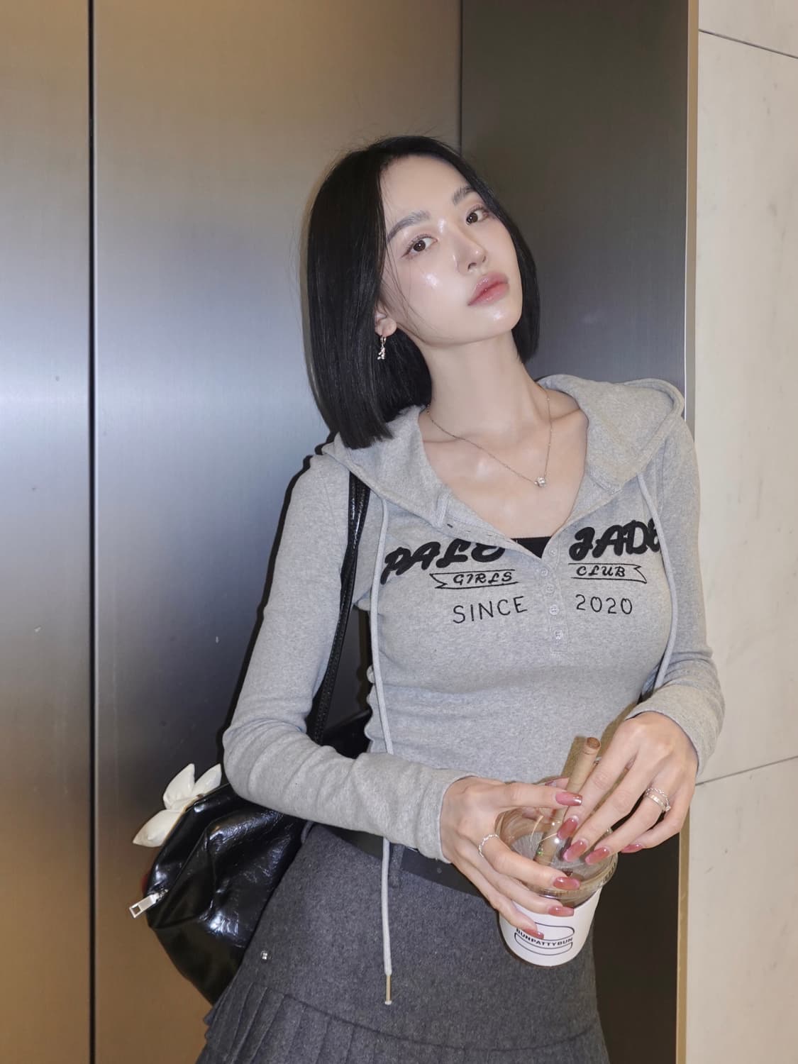 (새상품) 페일제이드 레트로 패치 후디 차콜 S 상품이미지2
