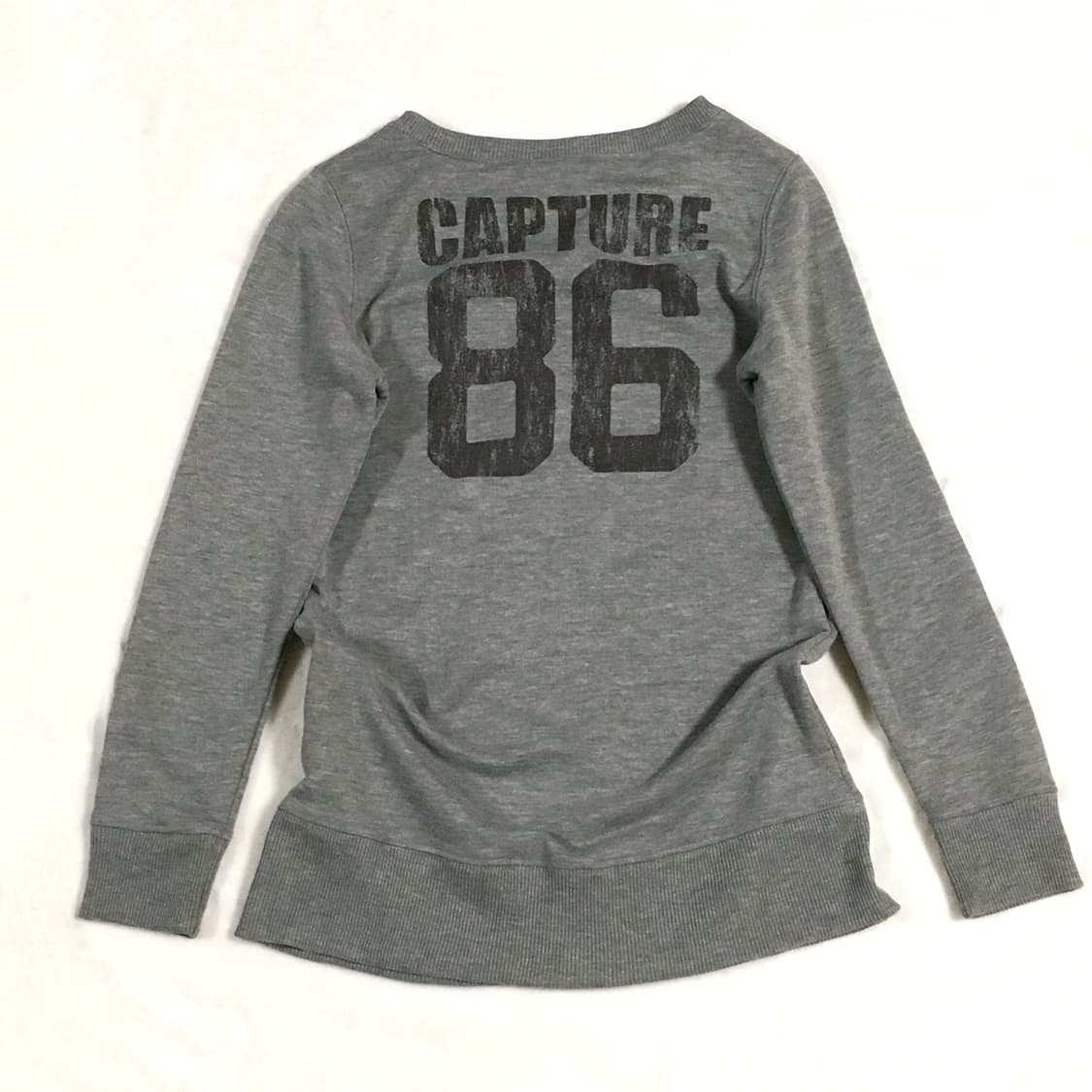 y2k 펑크 그레이 레터링 롱슬리브 상품이미지2