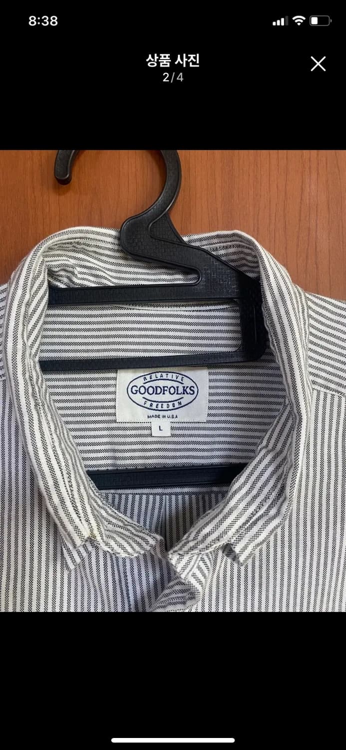 [GOODFOLKS] 굿폭스 스트라이프 옥스포드 셔츠 L사이즈 상품이미지2
