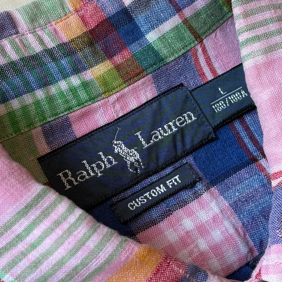 [L/102-105] 폴로 랄프로렌 Linen 체크 커스텀 핏 셔츠 상품이미지3