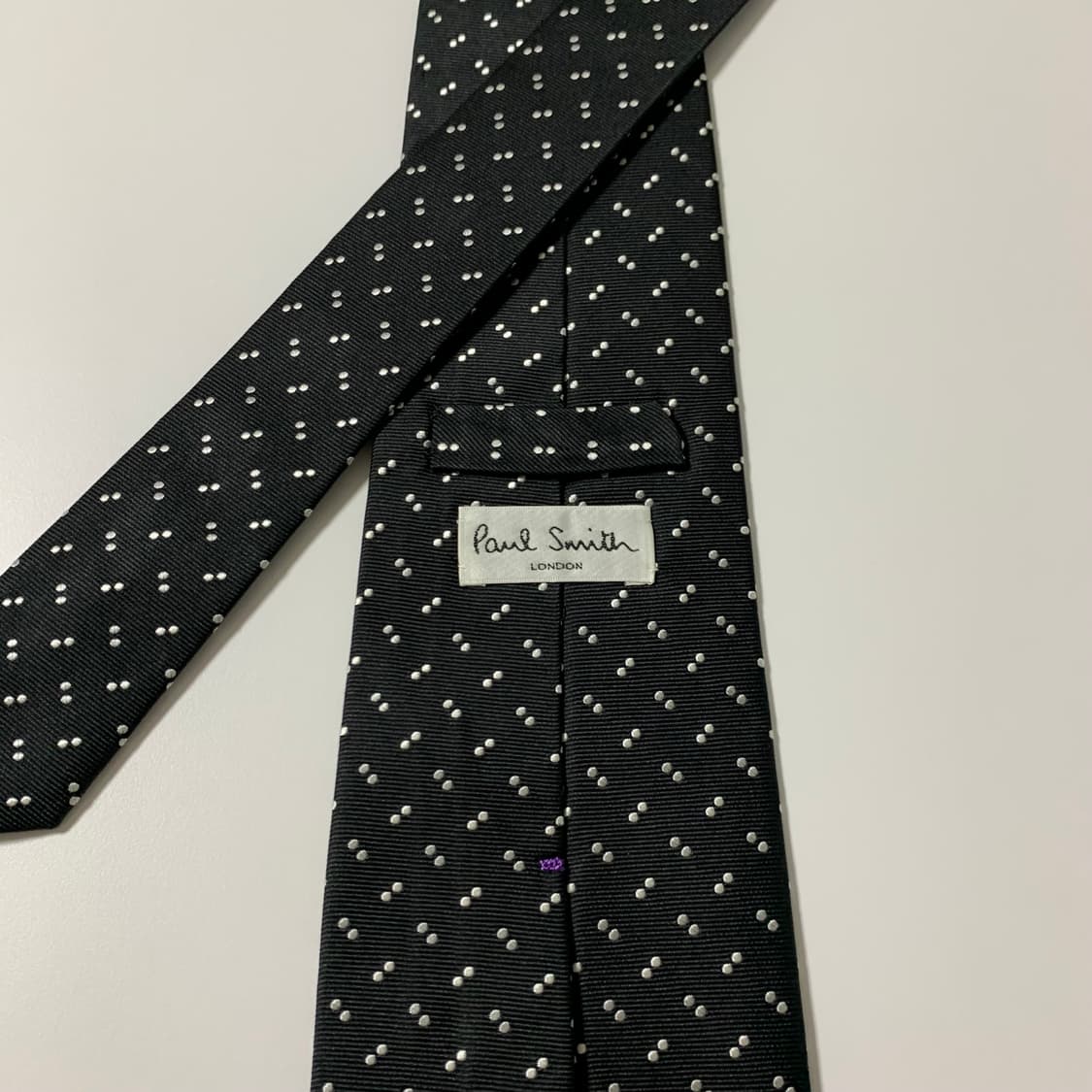폴스미스(Paul smith) 블랙 도트넥타이 명품 A+등급 9.7cm 상품이미지4