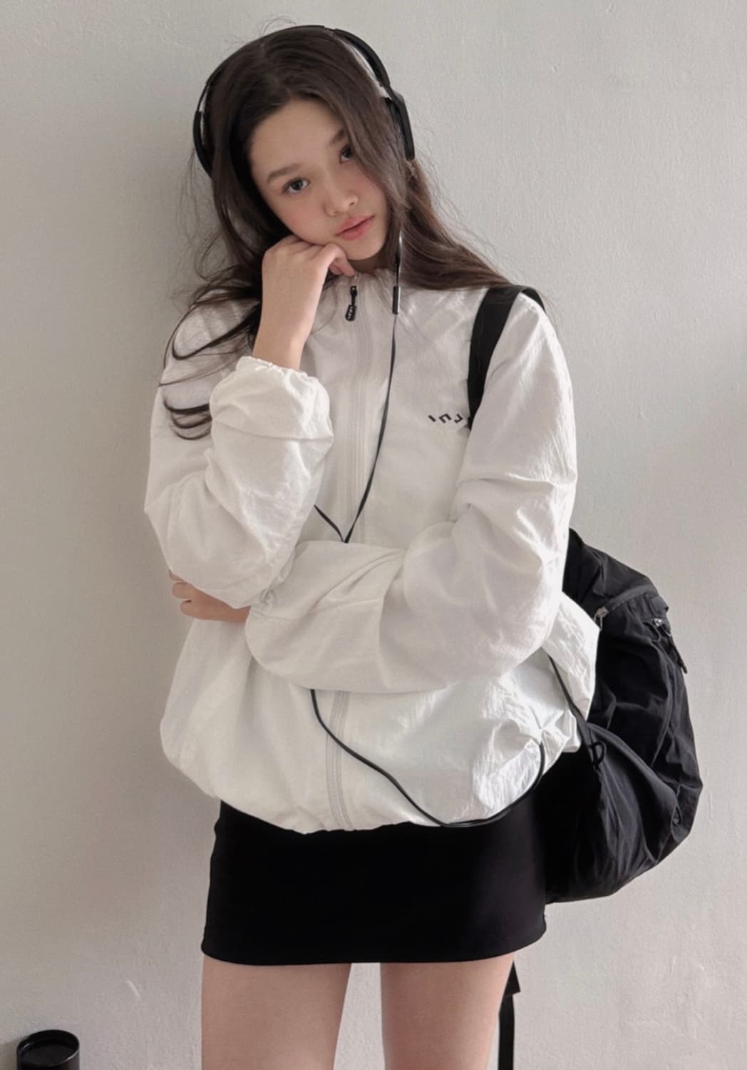 (새상품)인지액티브 나일론 윈드브레이커 화이트 상품이미지2