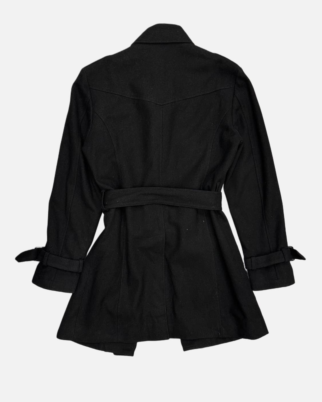 SEMANTIC DESIGN black wool belted coat 상품이미지5