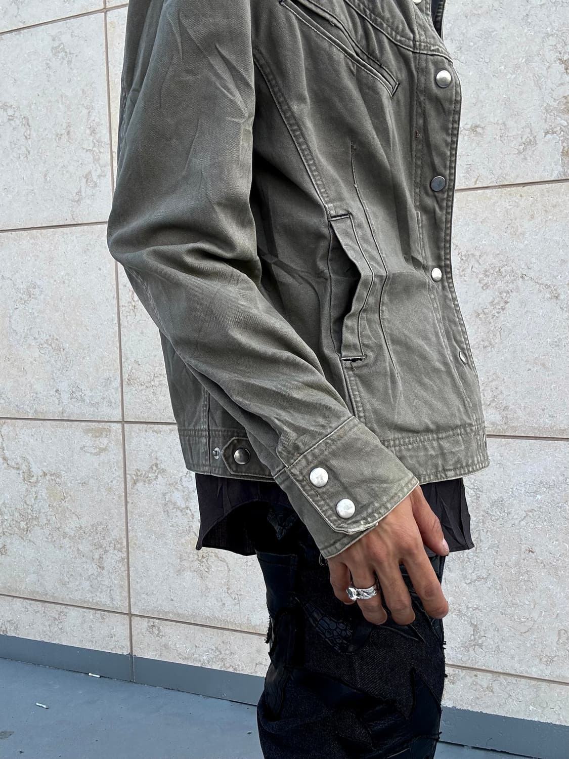 “Villand” Double Side Pocket Detail Khak 상품이미지3