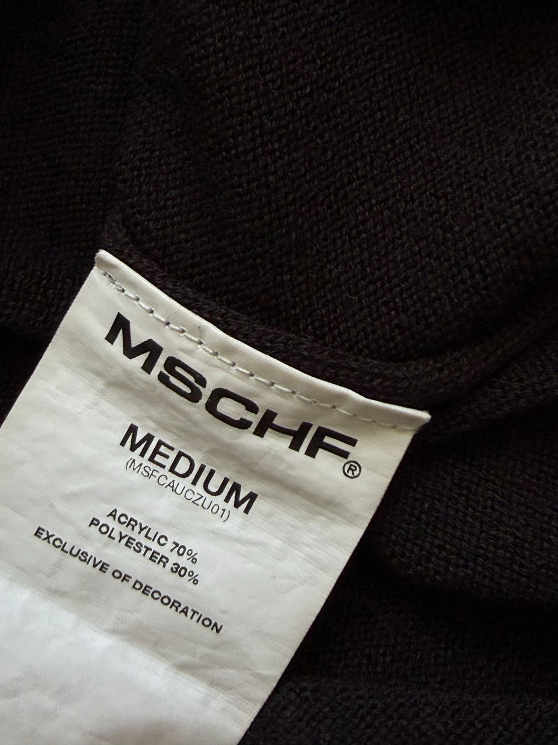 미스치프 롬버스 니티드 후드 블랙 상품이미지4