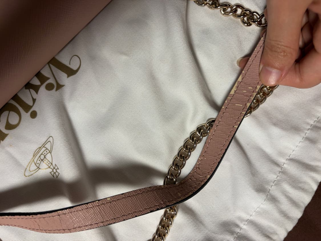 비비안웨스트우드 핑크 체인 크로스백 상품이미지5