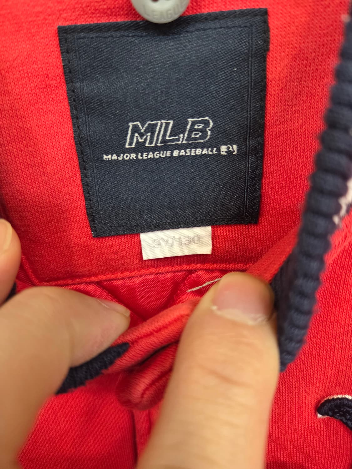 엠엘비 키즈 보스턴 레드삭스 안감누빔 가죽 바시티자켓 130 상품이미지3