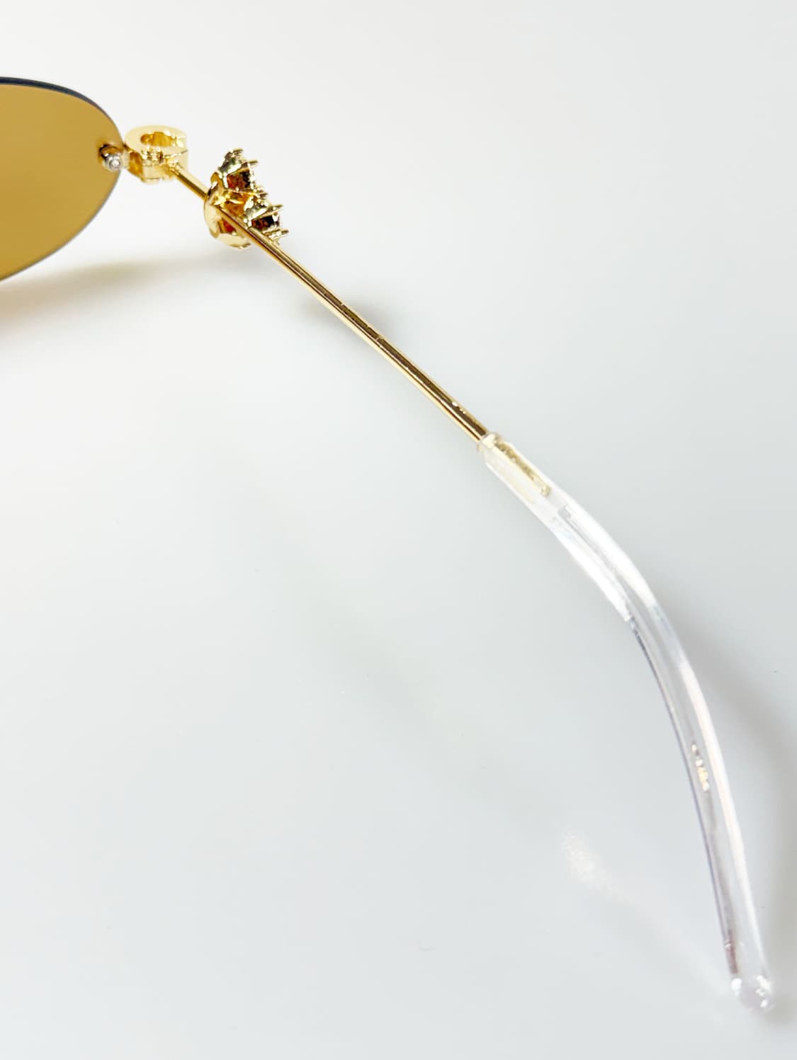 90s 무테 오벌 골드 메탈 프레임 빈티지 틴트 선글라스 상품이미지7