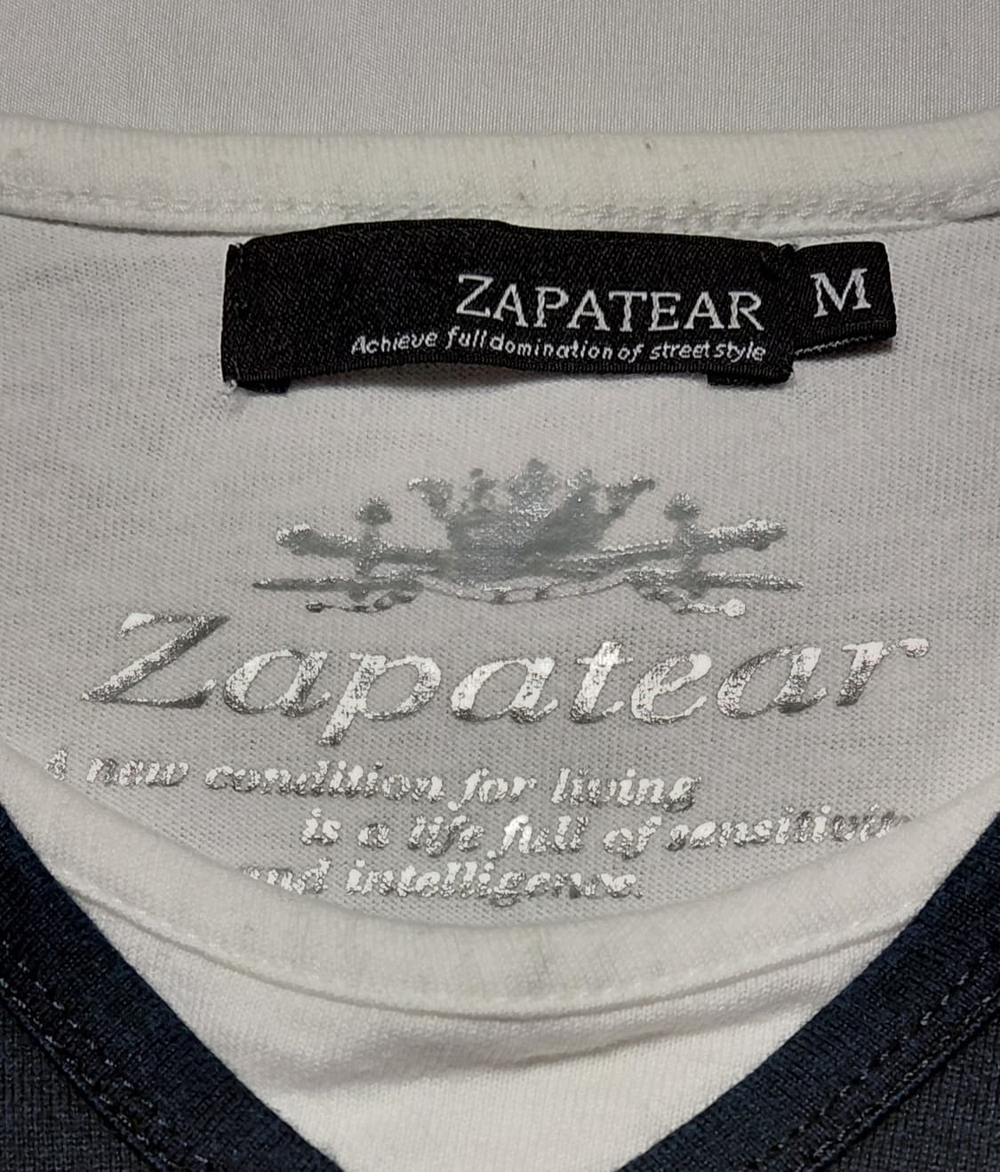 ZAPATEAR 글리터 엔젤 그래픽 레이어드 브이넥 티셔츠 (M) 상품이미지5