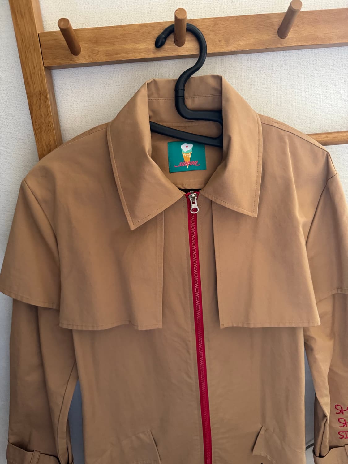 시눈 플레어 집업 트렌치 코트 상품이미지4