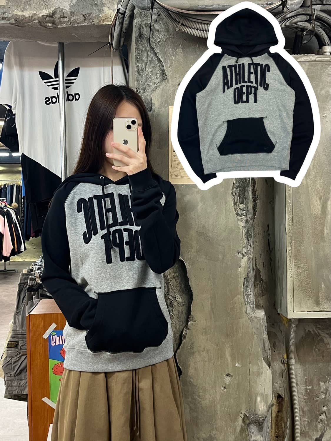 나이키 나그랑 후드티 블랙 L #csz886 상품이미지1