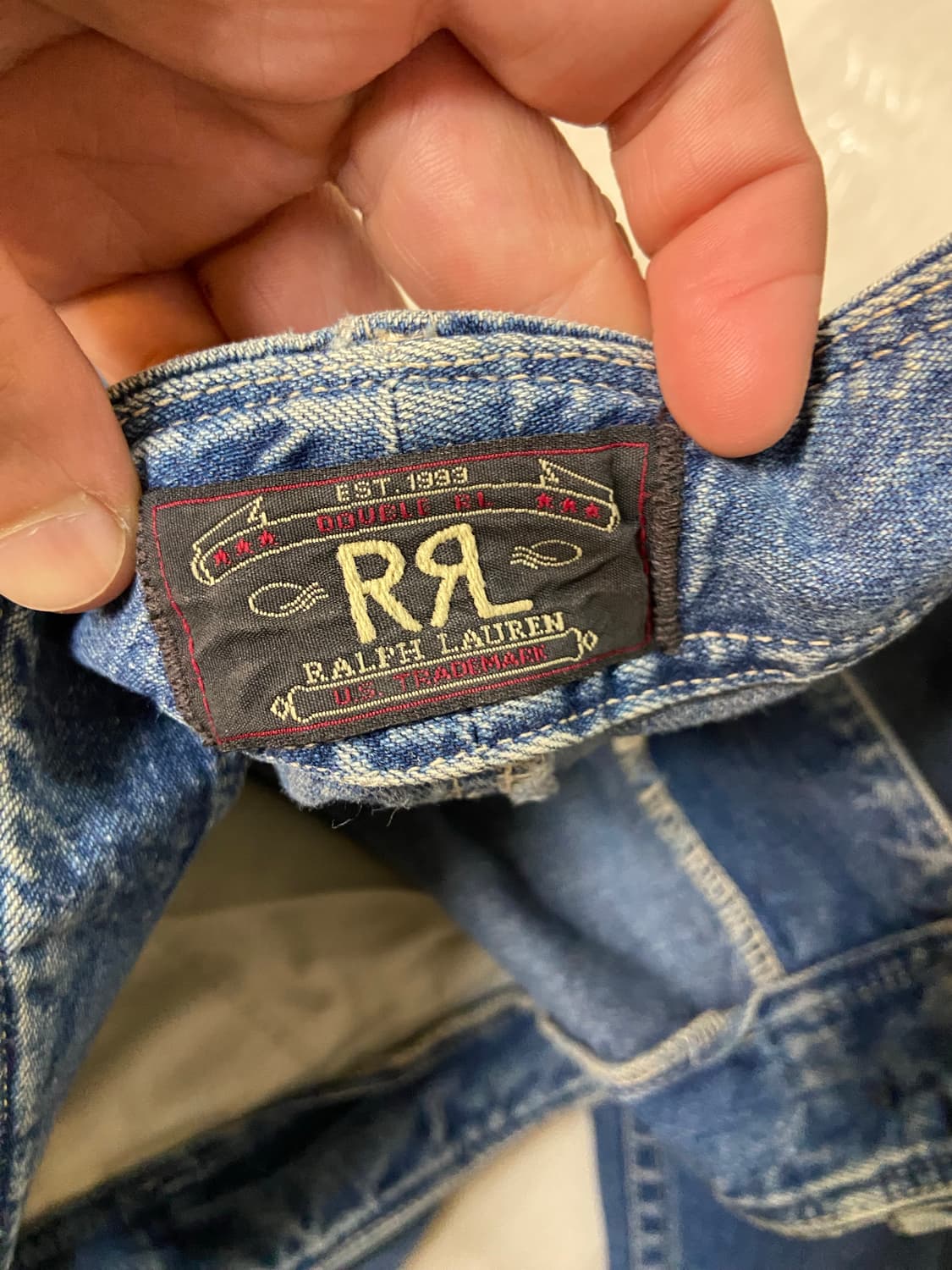 [36x30]90s RRL 데님 카고 팬츠 상품이미지2