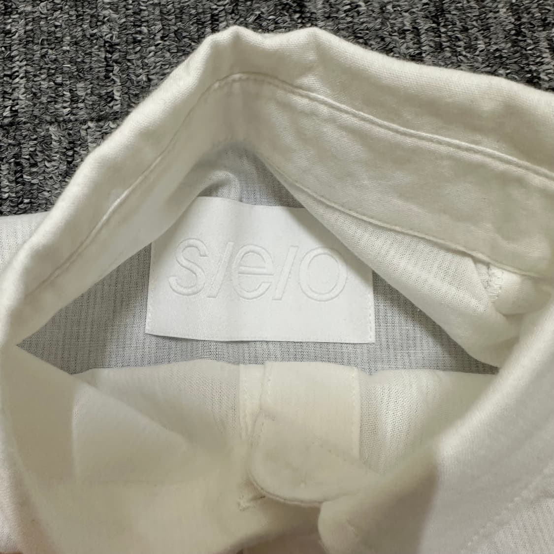 Seo 에스이오 화이트 코튼 타이 웨이스트 셔츠 SHEER TIE 상품이미지7