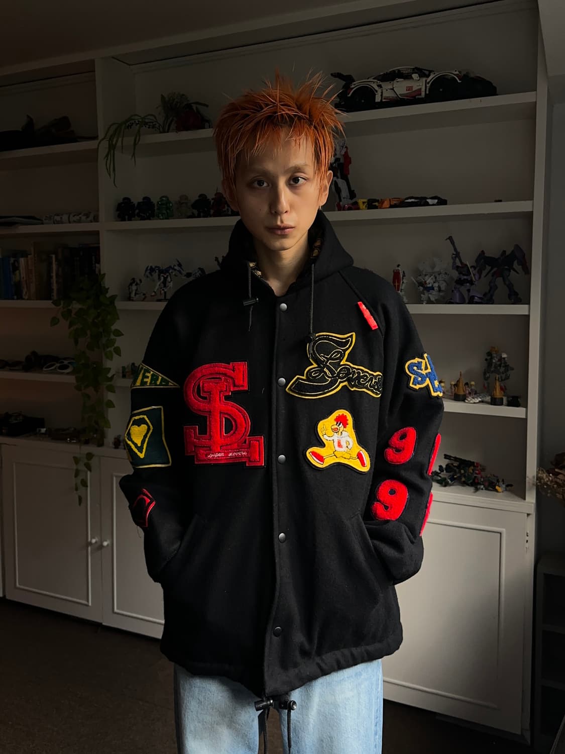 Super Lovers 빅 패치 바시티 자켓 상품이미지5