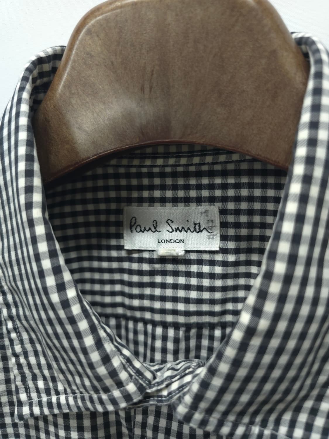 폴스미스 일본빈티지 라인 블랙 깅엄 체크 셔츠 (105) 상품이미지3