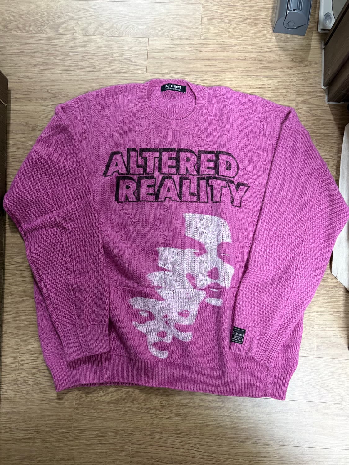 [1] 라프시몬스 Altered Reality 핑크 니트 상품이미지1