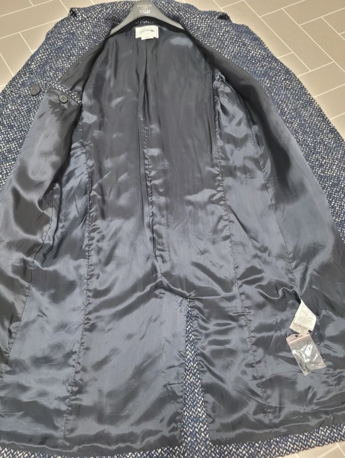 새상품) 라코스테 레귤러핏 더블버튼 울알파카 롱 코트36 (66) 상품이미지5