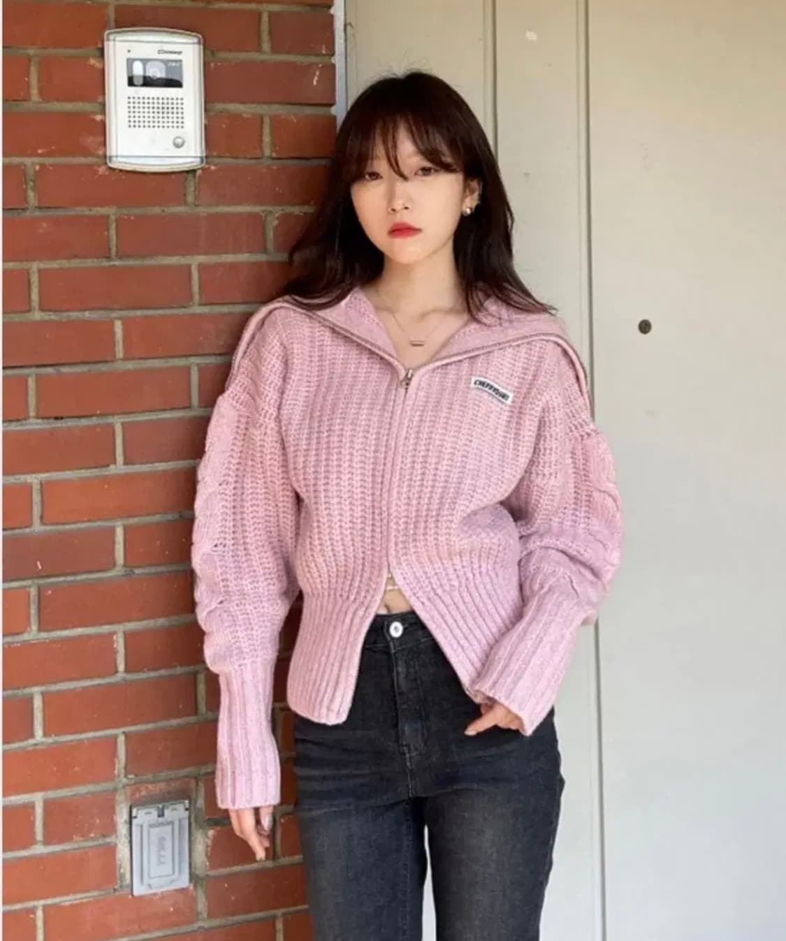 체리퀴리 투웨이 니트 집업 2사이즈 상품이미지2