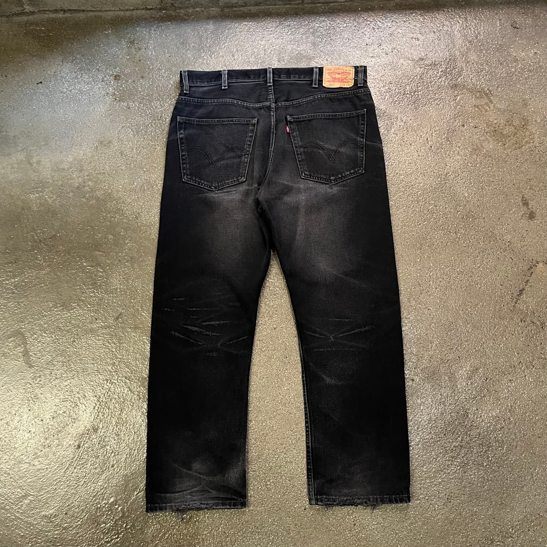 00s Levis505 블랙 워싱진 (38”) 상품이미지5