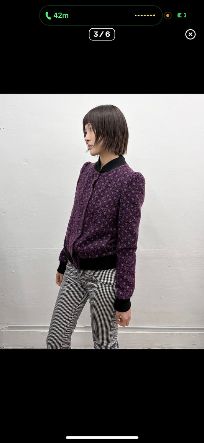 바네사 브루노 도트패턴 퍼프 봄버 (noobstore) 상품이미지3