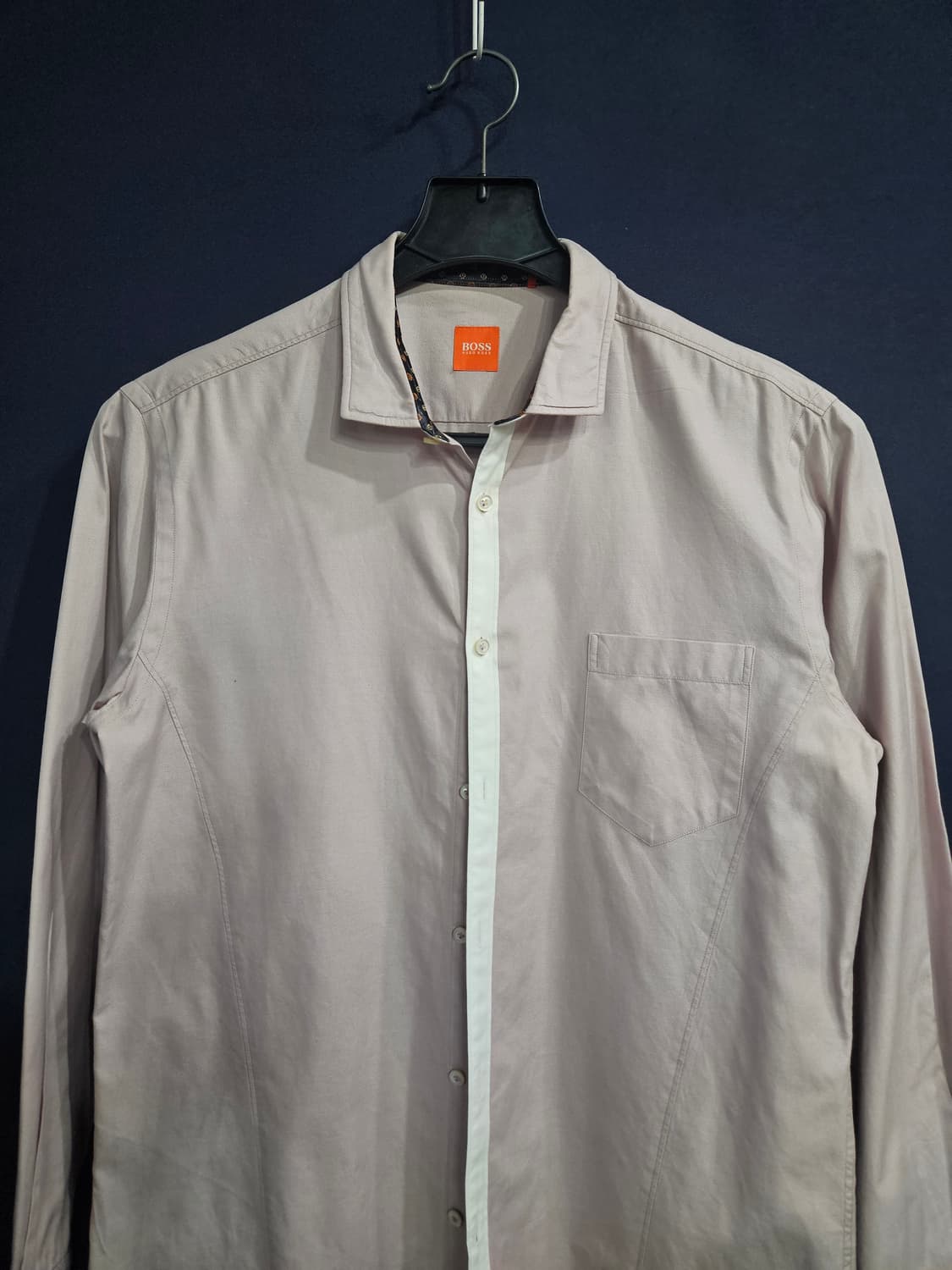 휴고보스 라이트핑크 남성 슬림핏 100 긴팔셔츠  상품이미지7