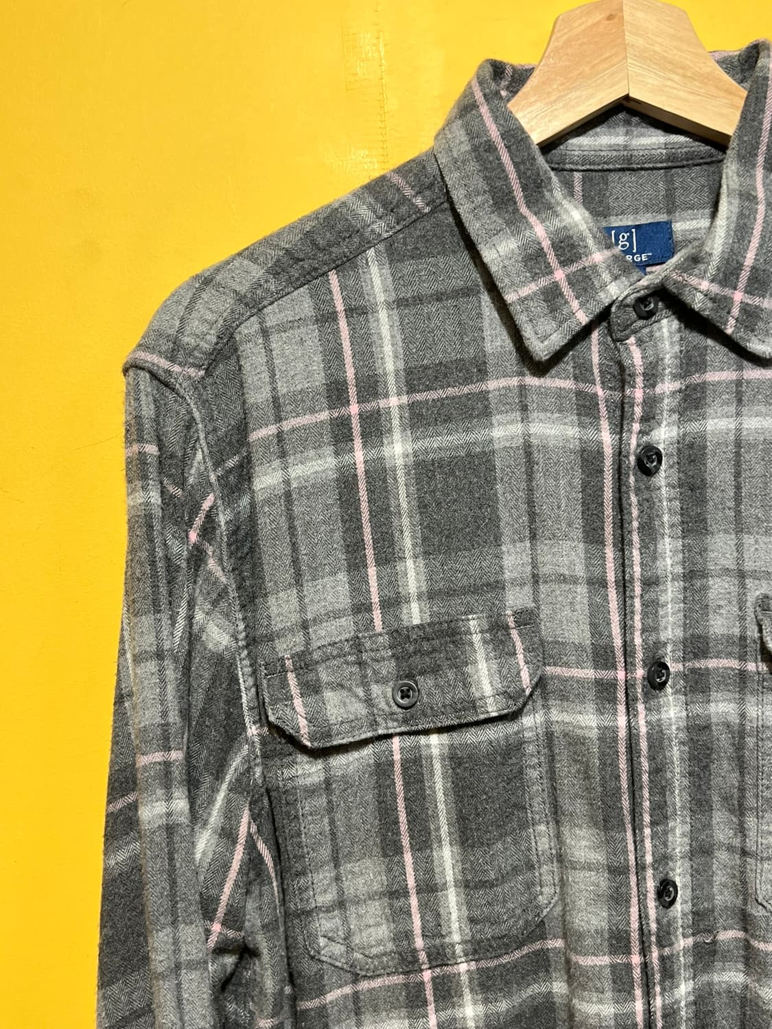 [M] 조지 George 체크 플란넬 셔츠 상품이미지3
