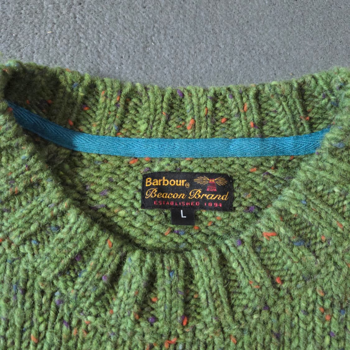 바버 울 쉐기독 니트 스웨터 L 상품이미지5