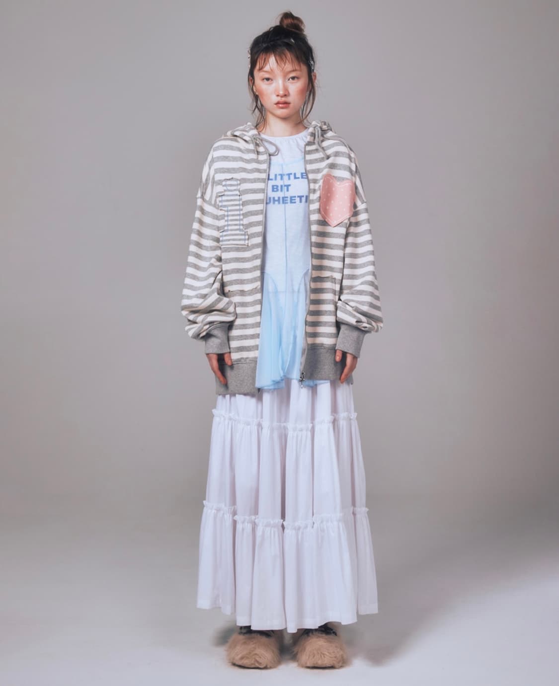 유희 I LOVE APPLIQUE HOOD ZIP-UP 상품이미지1