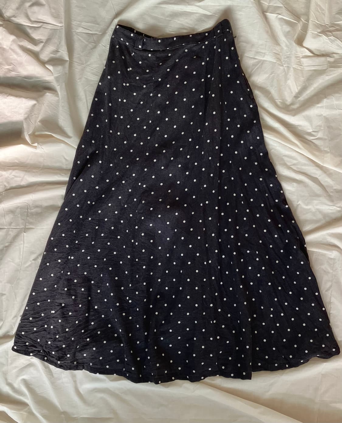 검정색 땡땡이 롱 스커트 상품이미지1