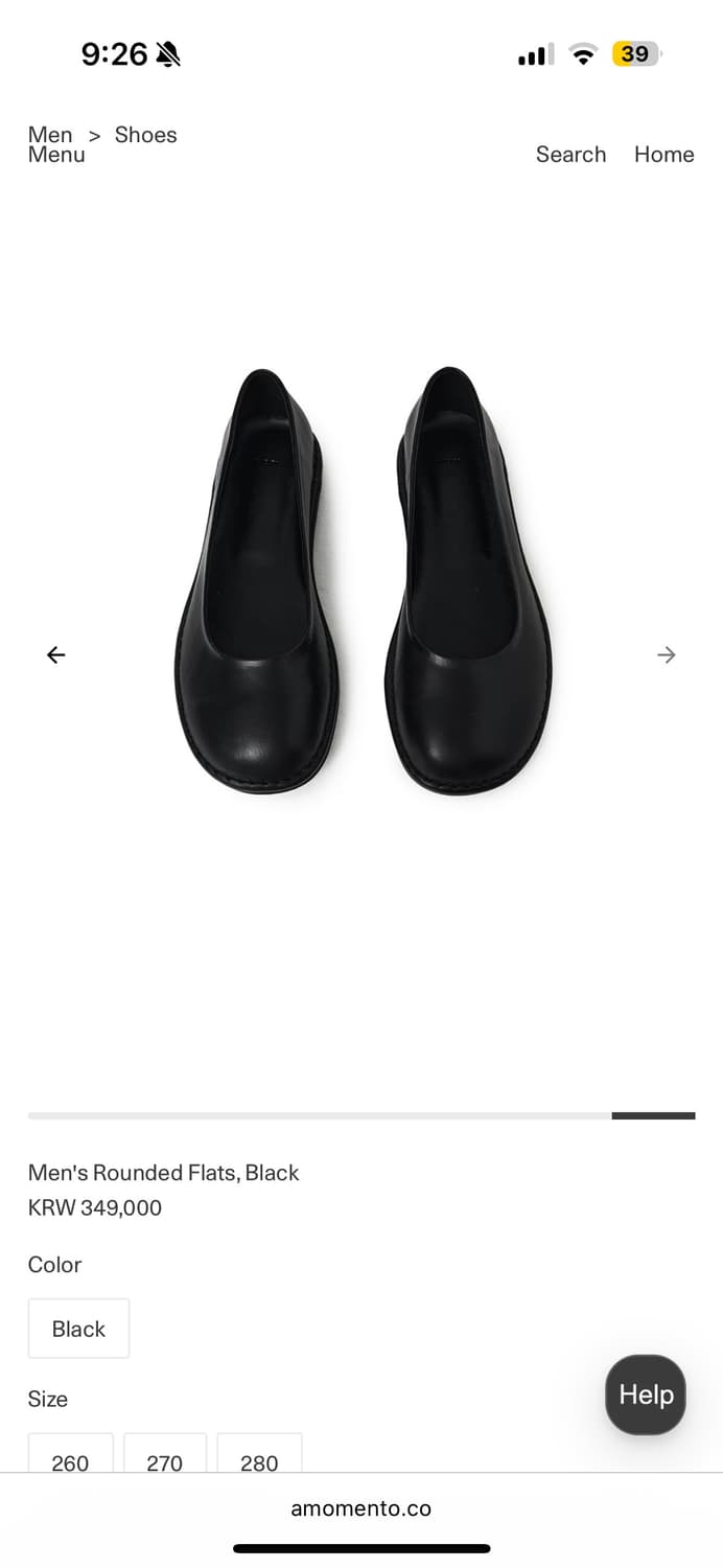 아모멘토 라운드 플랫 Men's Rounded Flats 상품이미지2