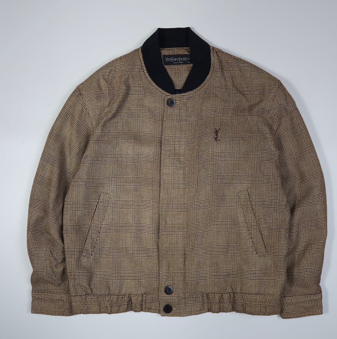YSL 입생로랑 체크 블루종 자켓 상품이미지1