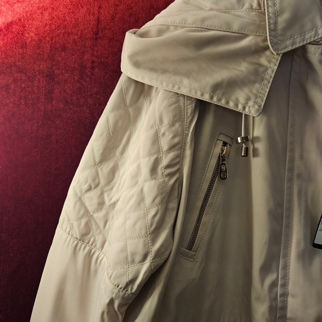 마시모두띠 금장 버튼 크림 코팅자켓 새상품 L사이즈 상품이미지8