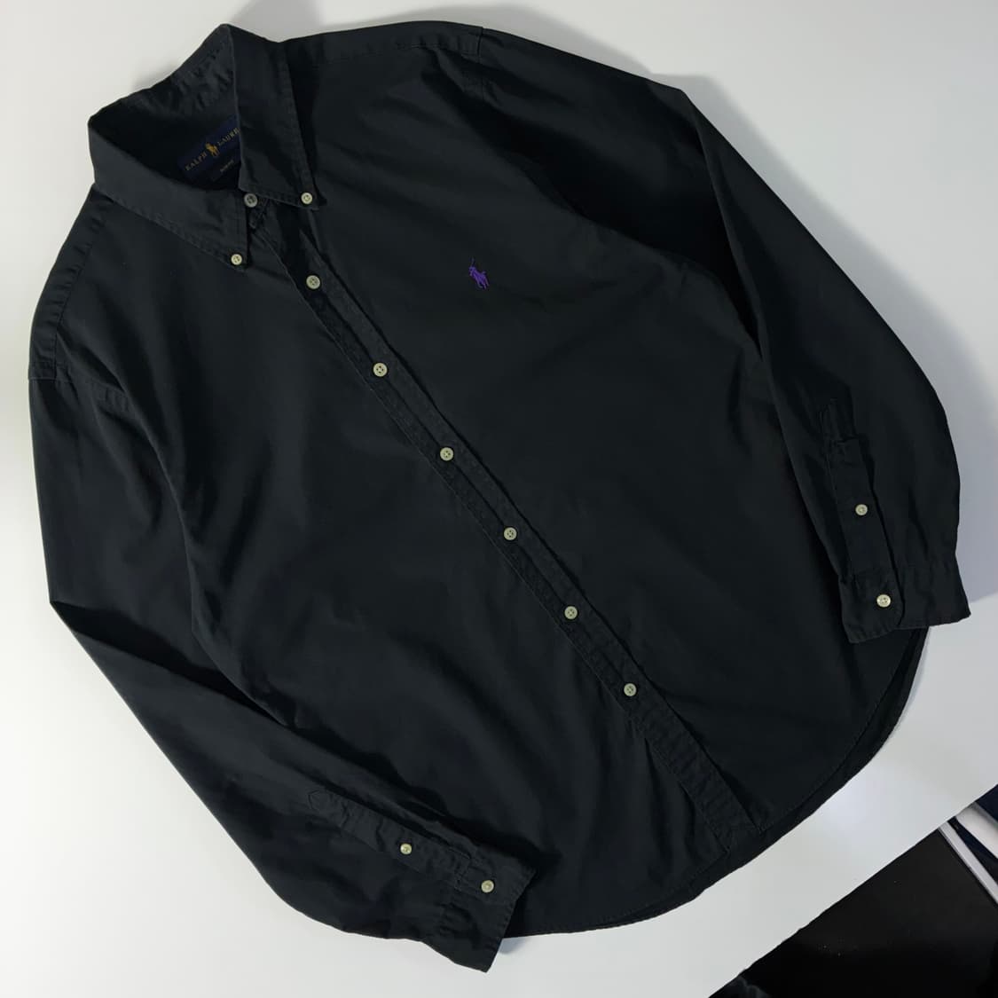 Polo  폴로 랄프로렌 자수 코튼 블랙 셔츠   상품이미지2