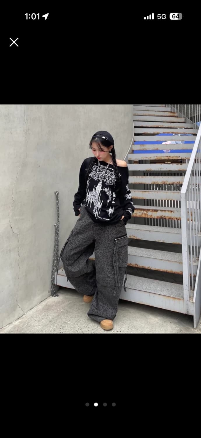 스키즘인듀싱 카모플라쥬 CARGO PANTS CHARCOAL M 상품이미지2