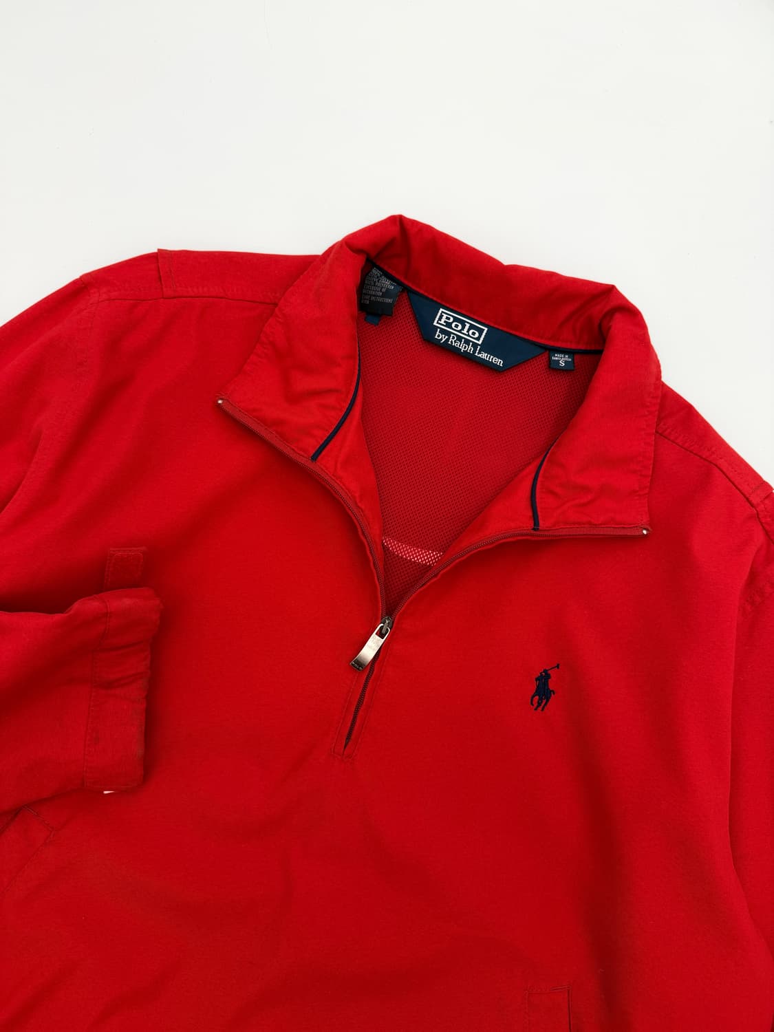 폴로 랄프로렌 오버핏 레드 하프집 폴리쉘 아노락 자켓 상품이미지5