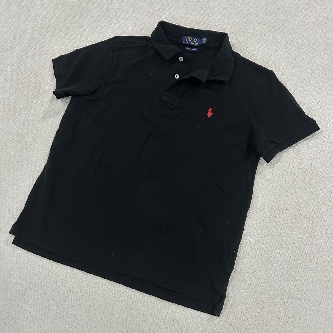 폴로 랄프로렌 블랙 반팔 카라티 L 상품이미지1