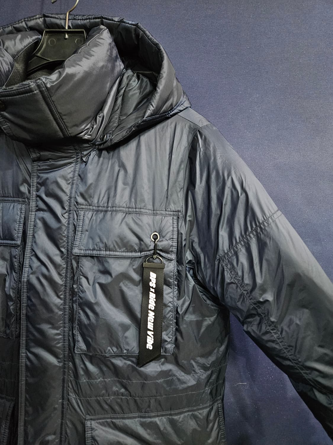 빈폴 네이비 남성 105 덕다운 하프 야상패딩  상품이미지4