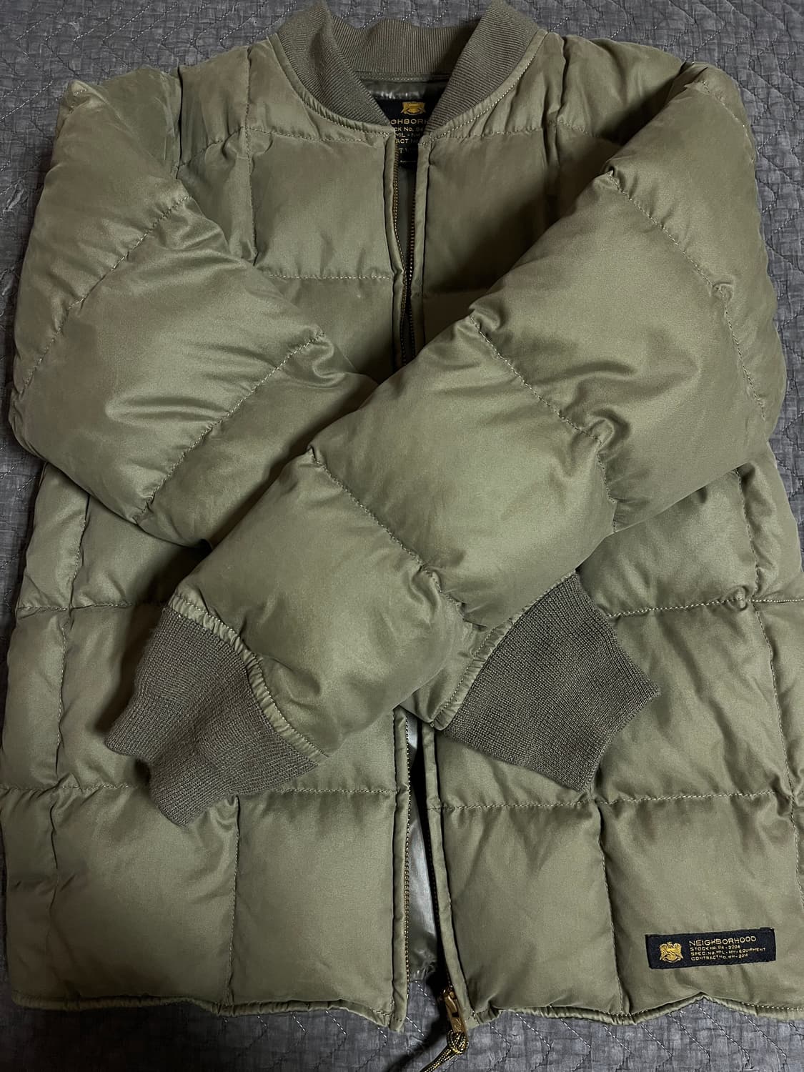 네이버후드 밀 다운 라이너 자켓 카키색(레어템) 사이즈M 상품이미지1