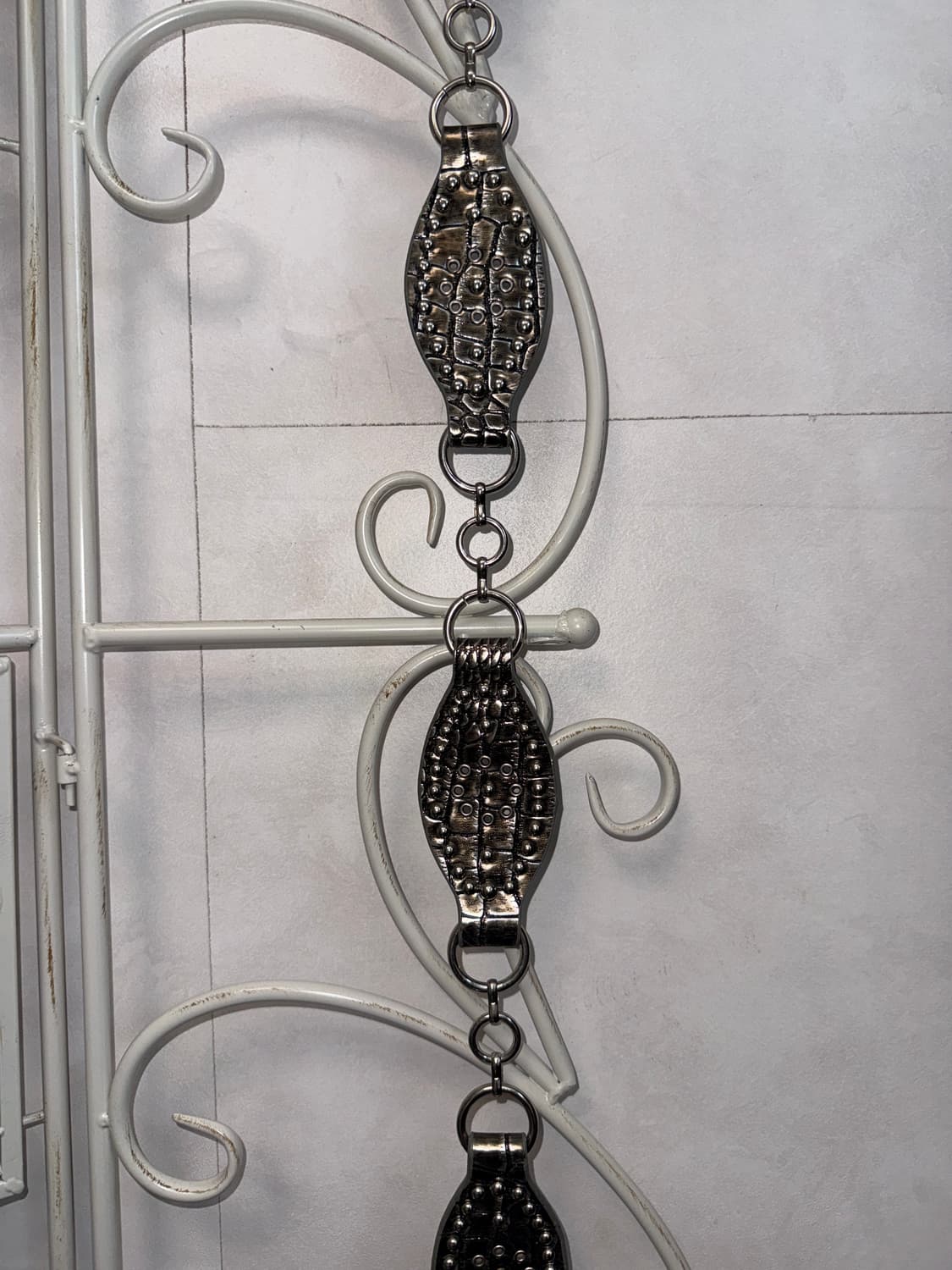 Silver python stud chain belt 상품이미지5