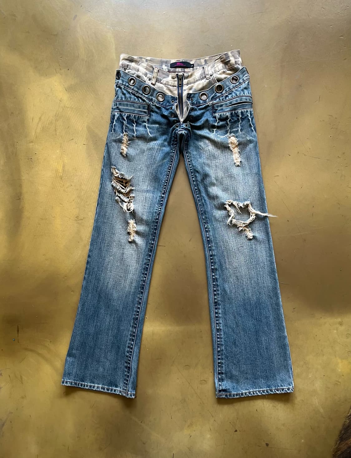 2000s Midas Camo Docking Layered Denim 상품이미지4
