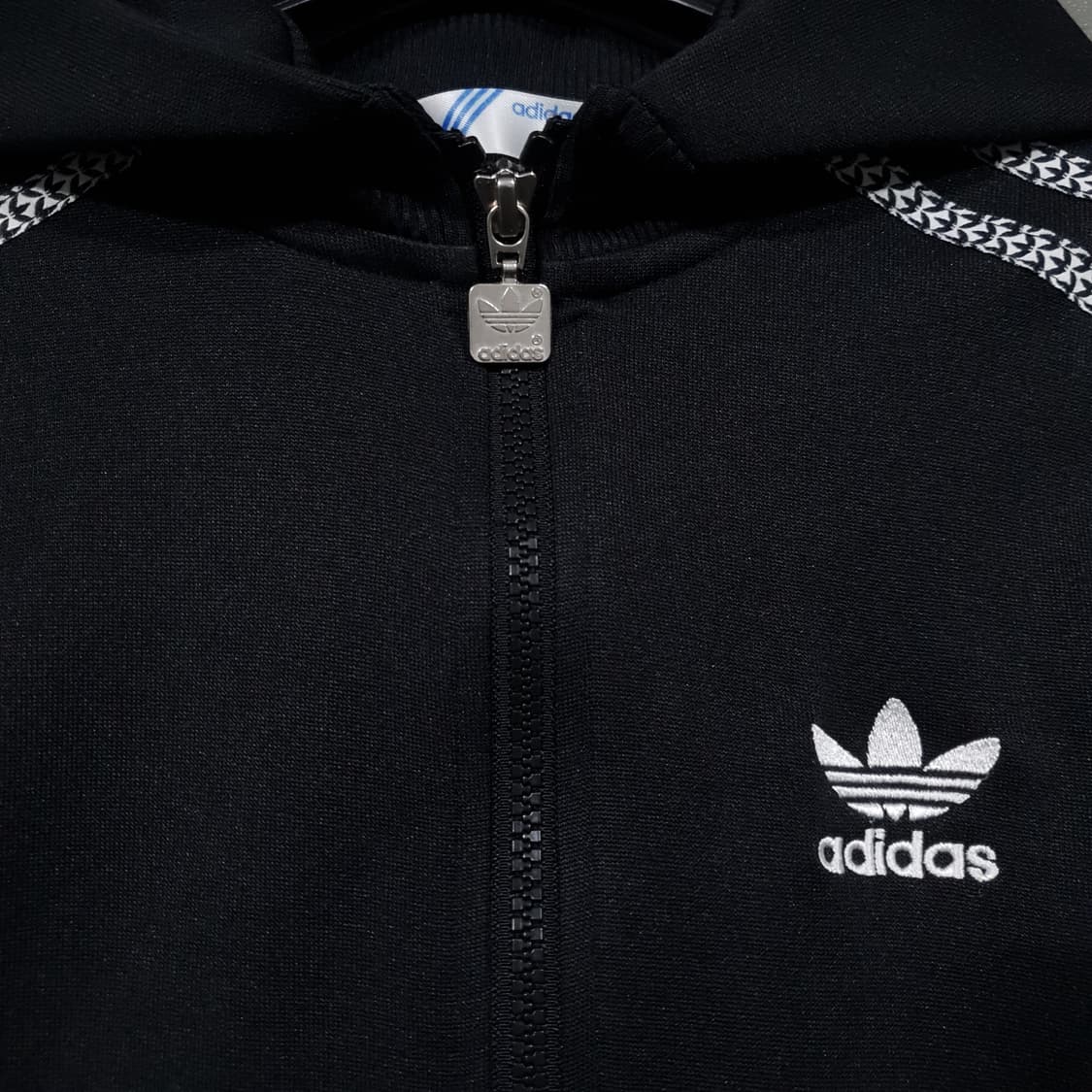 85) 아디다스 희귀 대장급 유로파 파이어버드 트랙탑 후드 져지 블랙 상품이미지4