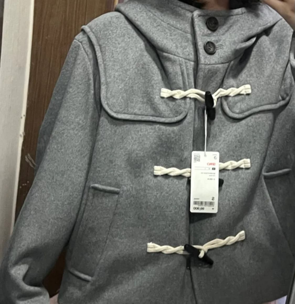 스파오 더플코트 그레이 떡볶이 코트 s 상품이미지4