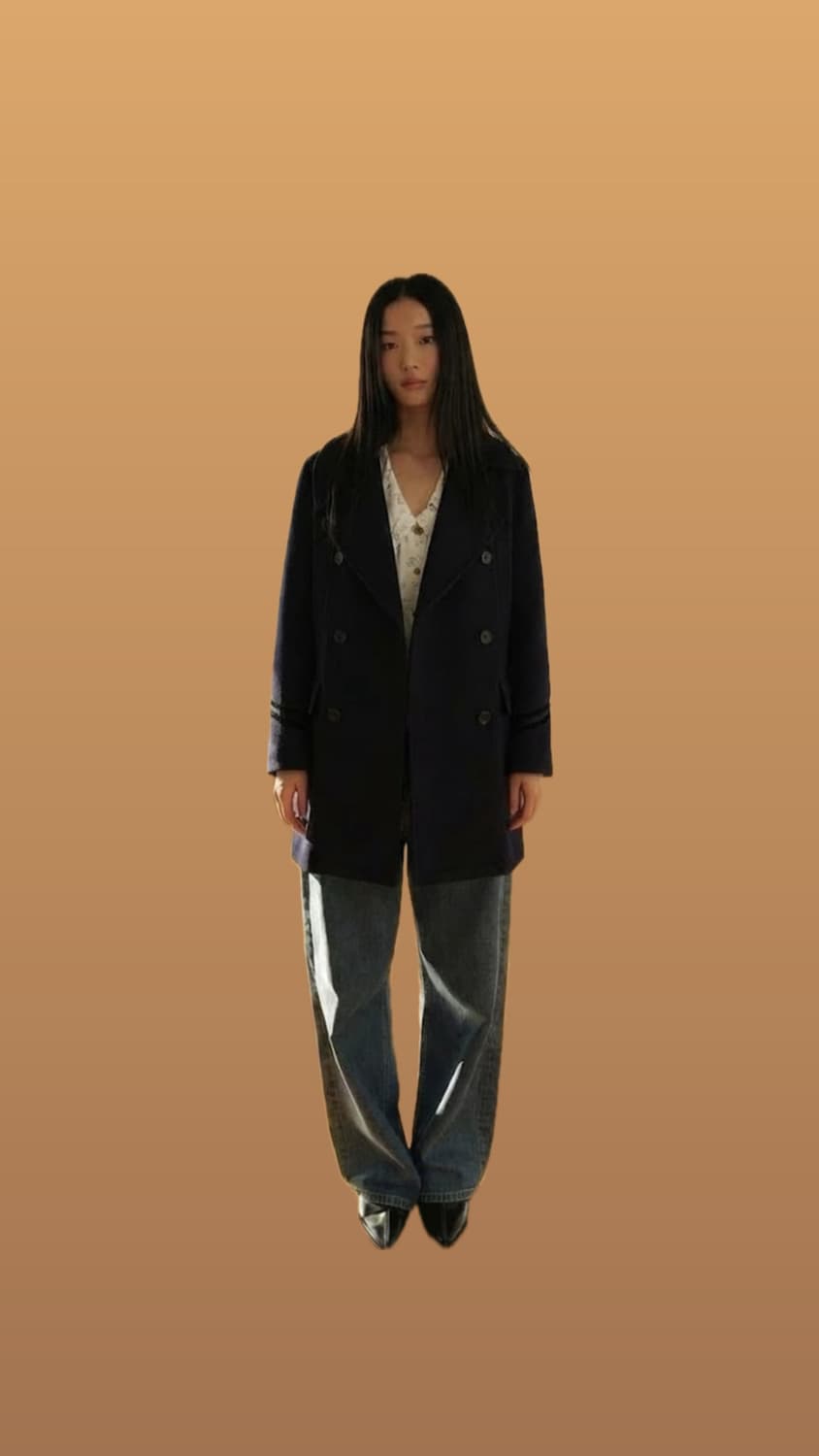 톰보이 하이넥 피코트 상품이미지3