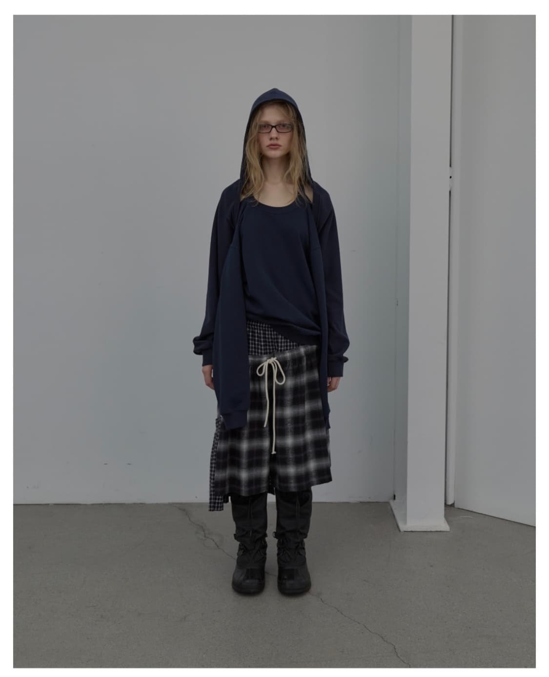 LCDC 후디 볼레로 네이비 상품이미지1