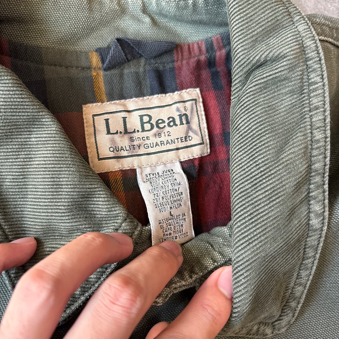 L.L.bean 엘엘빈 카키 헌팅 자켓 상품이미지4