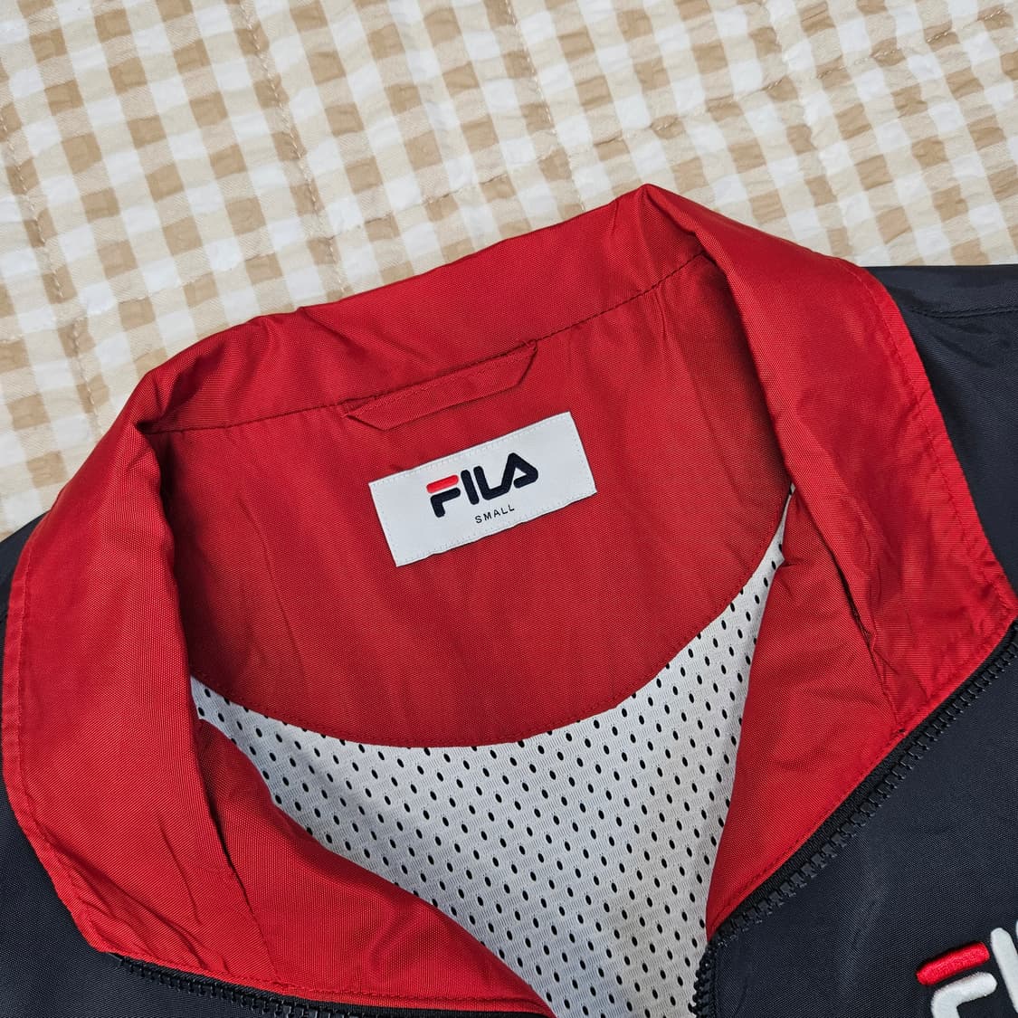 휠라 3단블로킹 바람막이 자켓 남자100 상품이미지3