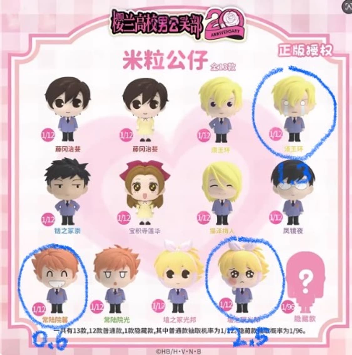오란고교 호스트부 쌀알피규어 타마키 하니 카오루 일괄 상품이미지1