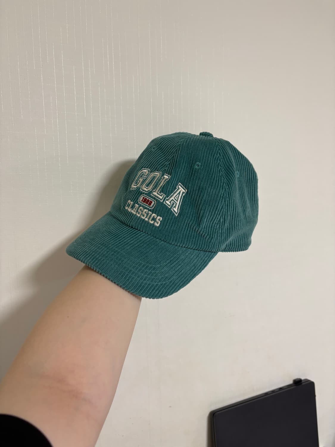GOLA 골라 빅로고 코듀로이 캡 볼캡 그린 상품이미지1