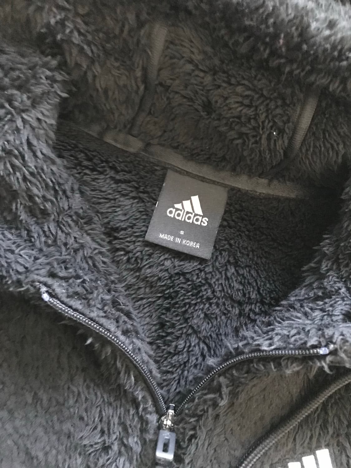 아디다스 삼선로고 사이드라인 플리스 후드집업 상품이미지8