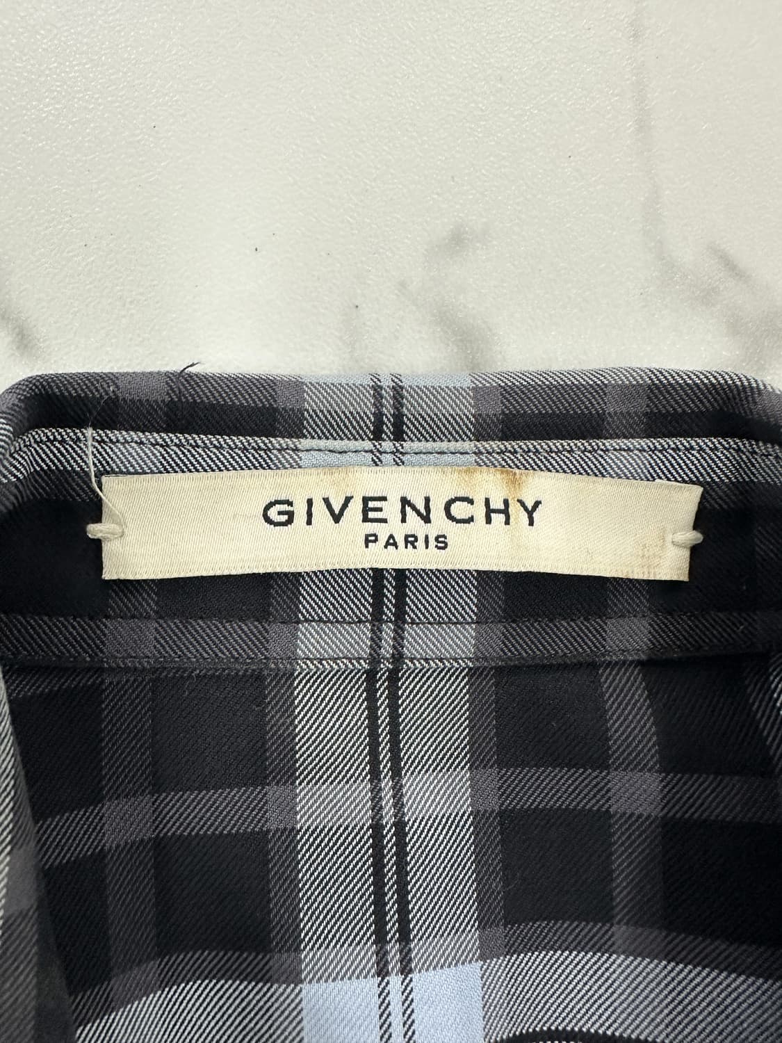 지방시 체크 배색 셔츠 상품이미지3